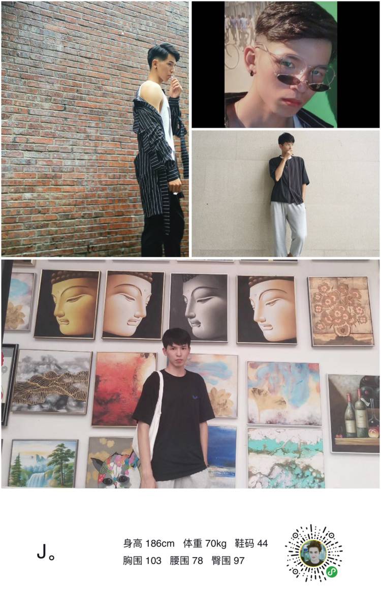 J 模特的模卡主页 微模卡