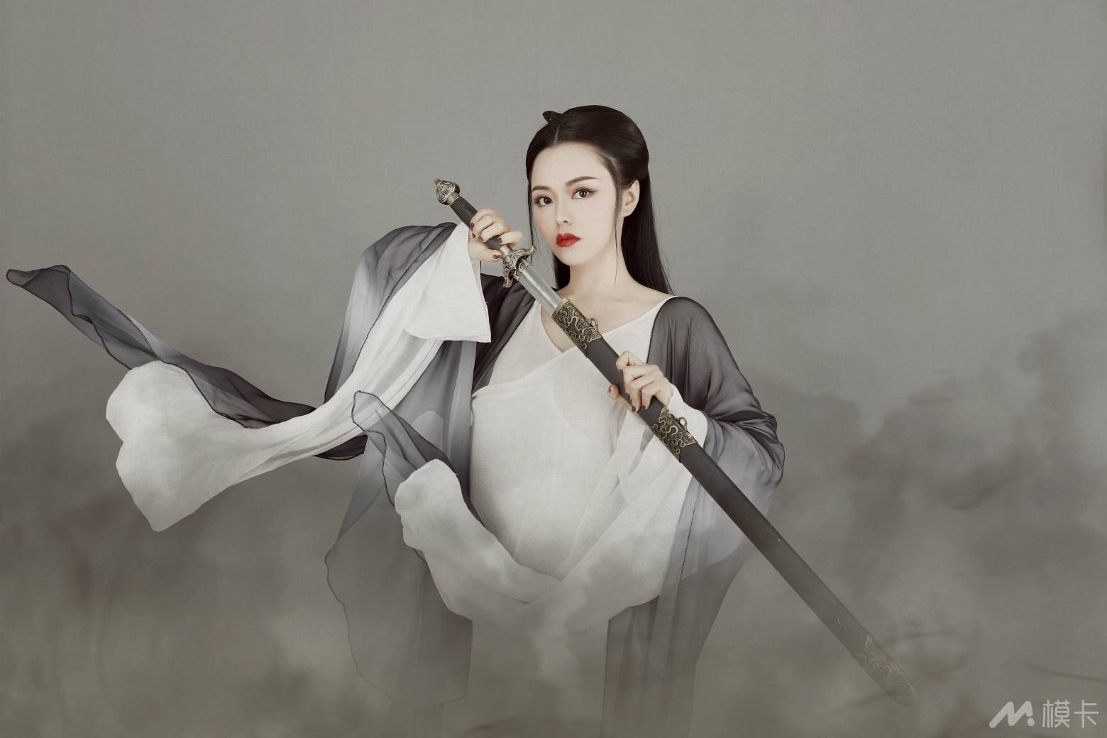 水墨丹青画之侠女闯天关