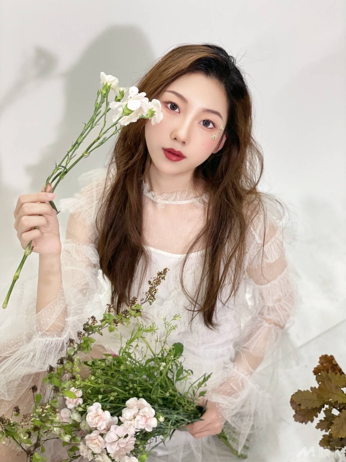 妆面模特真的好美