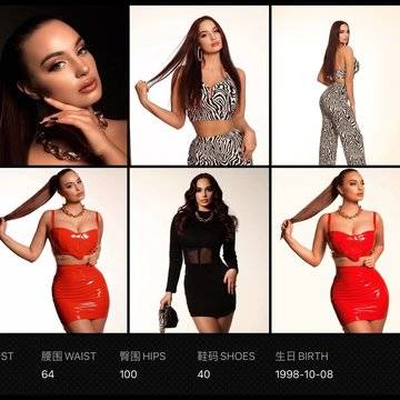 外籍模特的微模卡作品